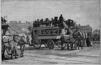 Les Omnibus de Paris في القرن التاسع عشر: كل النقش الحديث من عام 1892 بواسطة فنان غير معروف