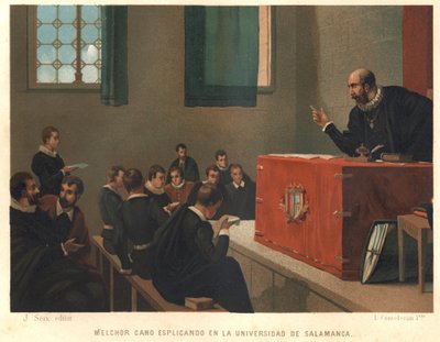 Melchior Cano أو Canus ، عالم اللاهوت الدومينيكي العظيم الذي قام بتدريس الفلسفة واللاهوت في جامعة سالامانكا عام 1546. بعد "La Ciencia y sus Hombres" بواسطة لويس فيغير. برشلونة 1881 بواسطة فنان غير معروف