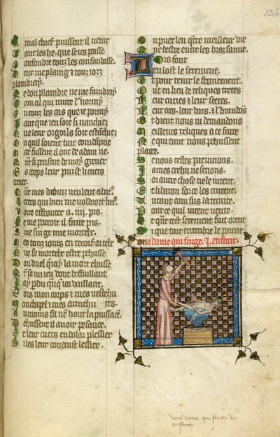 تظهر المنمنمات الطبيعة تزوير طفل ، من "Le Roman de la Rose" ، حوالي عام 1380 (صورة مصغرة) بواسطة فنان غير معروف