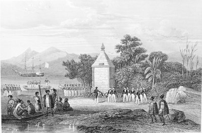نصب تذكاري رفعه دومون دورفيل (1790 - 1842) لذكرى جان فرانسوا غالوب ، إيرل لا بيروز (جان فرانسوا لابيروس بواسطة فنان غير معروف