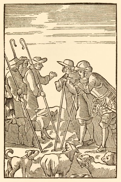 الجبل اللذيذ يصعدون الآن من تقدم الحجاج من هذا العالم ، إلى ما سيأتي به جون بونيان (1628-1688) كريستيان والأمل يلتقيان بالرعاة: المعرفة والخبرة ، وات بواسطة غير معروف
