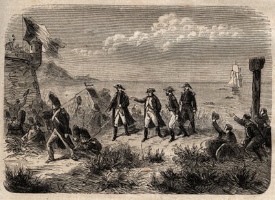 عودة نابليون من إلبا - "" عودة نابليون الأول من جزيرة إلبا ، ونزل في كان في 1 مارس 1815 "" محفور في "Dictionnaire populaire illustrious" - 1864 - بقلم جوزيف ديسمبري وإدموند ألونييه - بواسطة فنان غير معروف