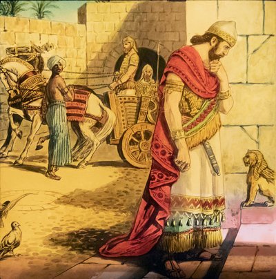 نبوخذ نصر الثاني ملك الإمبراطورية البابلية الجديدة. بواسطة فنان غير معروف