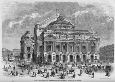 أوبرا غارنييه في عام 1867. بواسطة فنان غير معروف