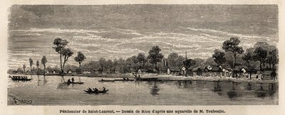 Penitencier of Saint Laurent of French Guiana ، ينظم إنتاج القهوة والقطن (تُنسب الكثير من الأراضي إلى Convicnes ، الذين يثبتوا أنفسهم هناك بحرية كاملة ، كل منهم يتلقى بقرة وزرع ، ويكون مسؤولاً أمام الإدارة بواسطة فنان غير معروف