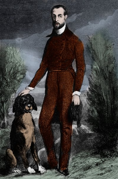 Petrus Borel d'Hauterive (1809-1859) كاتب فرنسي - نقش من القرن التاسع عشر بواسطة فنان غير معروف