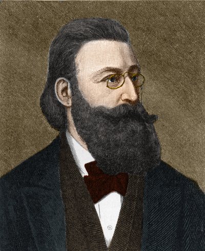 Portrait Ludwig Anzengruber (1839-1889) ، كاتب نمساوي. بواسطة فنان غير معروف
