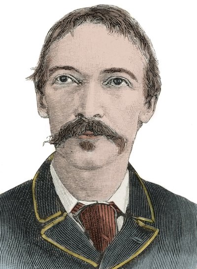 بورتريه روبرت لويس ستيفنسون (1850-1894) - كاتب بريطاني بواسطة فنان غير معروف