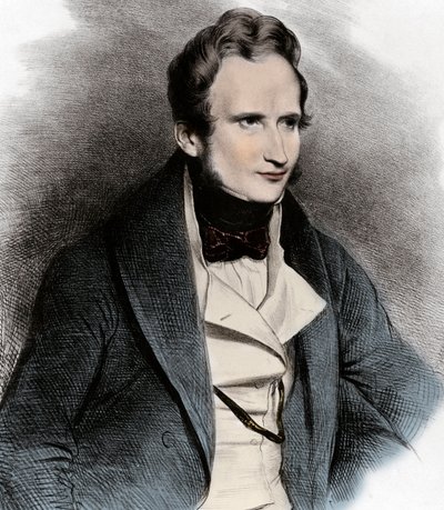صورة شخصية لألفريد دي فيني - صورة للشاعر ألفريد دي فيني (1797-1863) - بواسطة فنان غير معروف