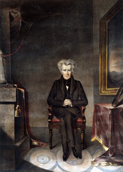 صورة لأندرو جاكسون (1767 - 1845) رجل دولة أمريكي. بواسطة فنان غير معروف