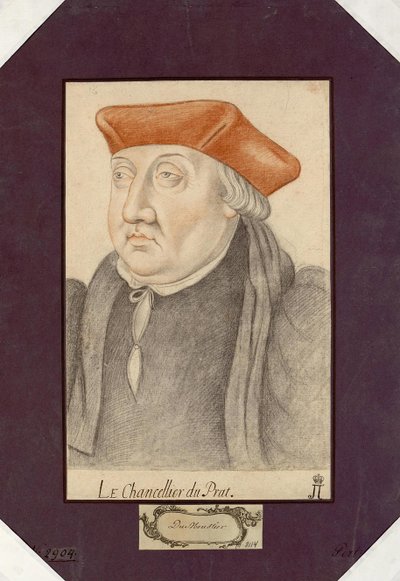 صورة أنطوان دوبرات (1463-1535) ، مجهول. الطباشير الأسود والتفاؤل على الورق ، الحجم: 30،2 × 19،1 ، النصف الأول من القرن السادس عشر ، متحف الإرميتاج ، سانت بطرسبرغ بواسطة فنان غير معروف