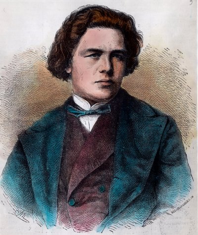 صورة أنطون روبنشتاين (1829-1894) ، عازف البيانو والملحن الروسي. نقش القرن التاسع عشر. مجموعة خاصة. بواسطة فنان غير معروف