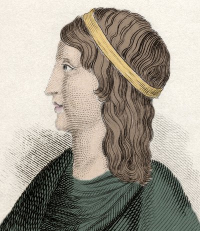 صورة شخصية لأولي (لوسيوس أبوليوس) (حوالي 125 - حوالي 180) ، فيلسوف وكاتب لاتيني ، من أصل بربري (الجزائر) ، مؤلف كتاب ““ Les Metamorphoses ”(Golden Donkey أو Asinus aureus). نقش القرن التاسع عشر. بواسطة فنان غير معروف