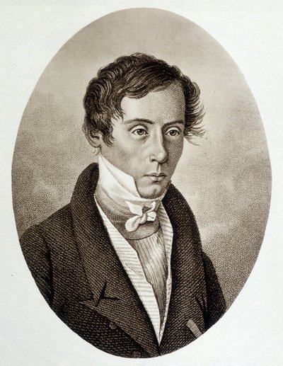 صورة للفيزيائي الفرنسي أوغستين فرينل (1788-1827). بواسطة فنان غير معروف