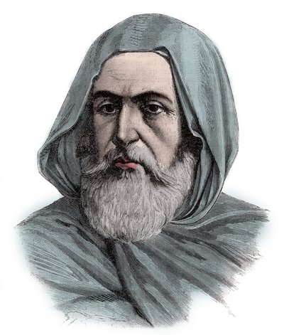 Portrait of Ben Mahi Ed Din Abd El Kader (Abd El-Kader) (1808 - 1883) ABDELKADER, Amir of Mascara, military and religious leader - engraving 1883 بواسطة فنان غير معروف