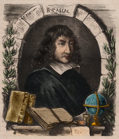 صورة بليز باسكال (1623-1662) ، عالم فيزياء ورياضيات وكاتب فرنسي نقش من عام 1879 - صورة بليز باسكال (1623-1662) ، عالم رياضيات وكاتب فرنسي بواسطة فنان غير معروف