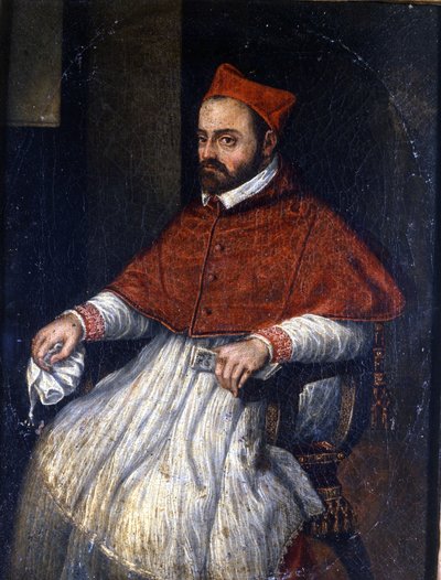 صورة للكاردينال روبرتو بيلارمينو (روبرت بيلارمين 1542-1621). لوحة مجهولة. متحف روما. بواسطة فنان غير معروف
