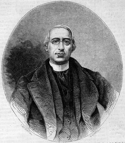 صورة لكارلو باساجليا (1812-1887) ، رجل كنيسة إيطالي ، من أنصار وحدة إيطاليا. نقش في "" Le Monde Illustré "" رقم 240 بتاريخ 16 نوفمبر 1861. بواسطة فنان غير معروف
