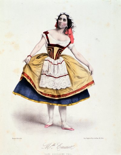 صورة لسلستين Emarot في Guillaume Tell ، باليه بواسطة Gioacchino Rossini ، حوالي 1858 بواسطة فنان غير معروف