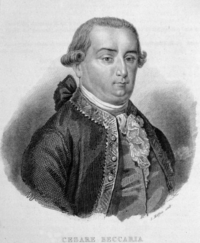 صورة سيزار بونسانا ، ماركيز دي بيكاريا (1738 - 1794) ، فقيه إيطالي. بواسطة فنان غير معروف