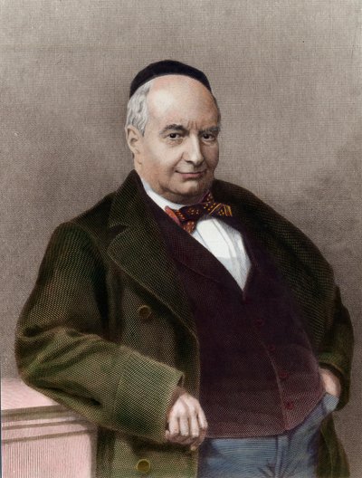 صورة للكاتب الفرنسي تشارلز أوغست سانت بوف (1804-1869). نقش القرن التاسع عشر. مجموعة خاصة. بواسطة فنان غير معروف