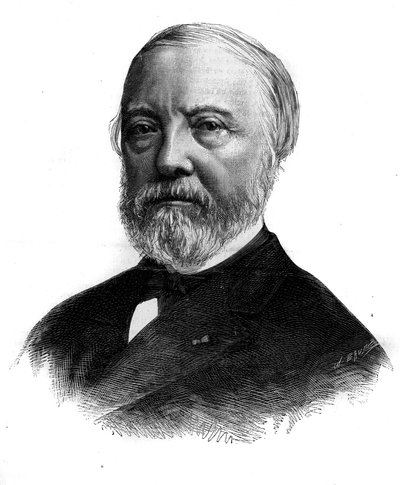 صورة تشارلز بلان (1813-1882) ، ناقد فني وأكاديمي فرنسي. نقش الفرقة في "" Le Monde Illustré "" رقم 1294 بتاريخ 21 يناير 1882. بواسطة فنان غير معروف