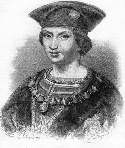 صورة لتشارلز الثامن ملك فرنسا (1470-1498). بواسطة فنان غير معروف