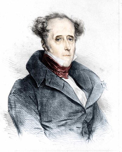 صورة شخصية لشاتوبريان بواسطة Devéria - في صحيفة "L'Artiste" " بواسطة فنان غير معروف