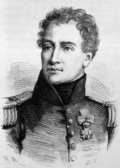 صورة لكلود فرانسوا دي ماليه (1754 - 1812). (كلود فرانسوا ماليت) نقش نهاية القرن التاسع عشر في "هيستوار دو فرانس" له. مارتن. بواسطة فنان غير معروف