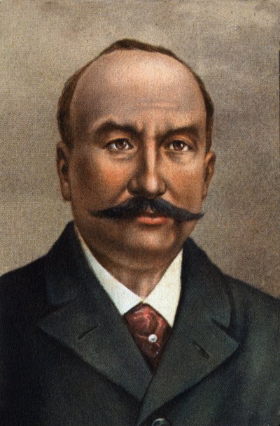 صورة لكليمنت آدير، مهندس فرنسي، رائد الطيران. بواسطة فنان غير معروف