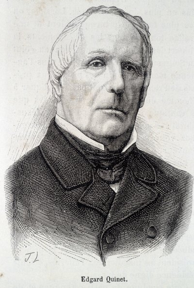 صورة لإدغار (إدجارد) كوينيت ، مؤرخ فرنسي (1803-1875) بواسطة فنان غير معروف