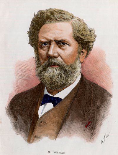 Portrait of Edme Felix Alfred Vulpian (1826-1887), French physician and physiologist. Engraving of the 19th century. Private collection. بواسطة فنان غير معروف