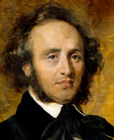 صورة فيليكس مندلسون بارتولدي (1809-1847) الملحن الألماني. بواسطة فنان غير معروف