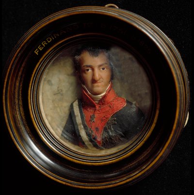 صورة لفرديناند الأول من بوربون أو فرديناند الرابع (1751-1825) ، ملك نابولي ، تمثال شمعي. فلورنسا ، متحف ناسيونالي ديل بارجيلو بواسطة فنان غير معروف