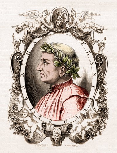 صورة لفرانشيسكو بتراركا (1304-1374) ، شاعر إيطالي. بواسطة فنان غير معروف