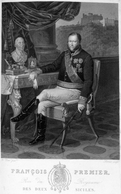 صورة لفرنسوا الأول (1777-1830) ، ملك الصقليتين. بواسطة فنان غير معروف