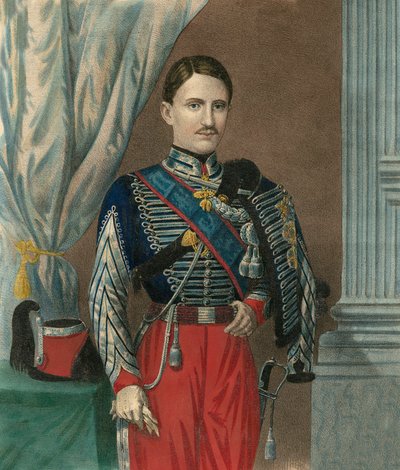 صورة لفرانسوا الثاني ملك الصقليتين (فرانشيسكو الثاني ديلي ديو صقلية) (1836-1894) مع قلادة وسام الصوف الذهبي - صورة فرانسيس الثاني ملك الصقليتين (1836-1894) ، ملك المملكة من الصقليتين بواسطة فنان غير معروف