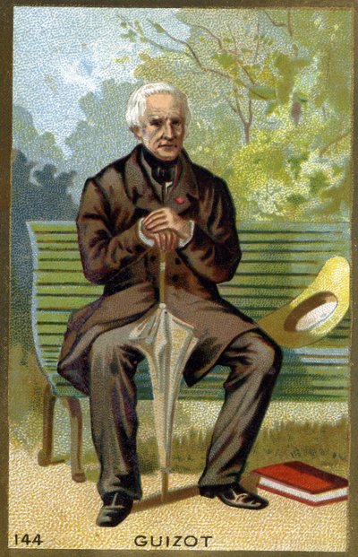 صورة لفرانسوا جيزو (1787-1874) سياسي ومؤرخ فرنسي. الطباعة الحجرية الملونة في القرن التاسع عشر. بواسطة فنان غير معروف