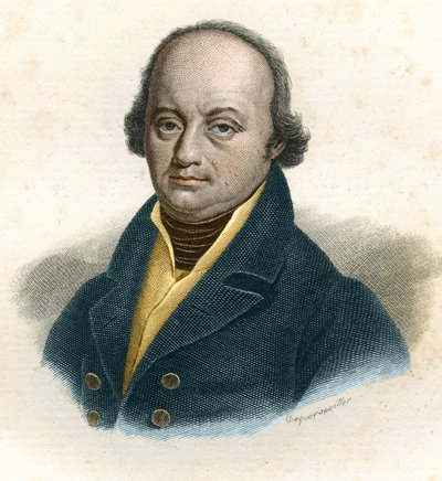 صورة لفرانز جوزيف غال (فرانز جوزيف) (1758-1828) ، طبيب ألماني ، نقش من القرن التاسع عشر بواسطة فنان غير معروف
