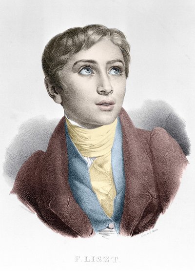 صورة لفرانز ليزت (1811-1886) ، الملحن وعازف البيانو المجري. بواسطة فنان غير معروف