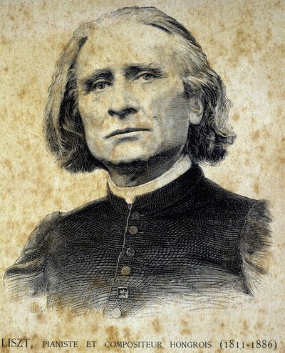 صورة لفرانز ليزت ، عازف البيانو والملحن المجري (1811 - 1886) - في "" Les Contemporains "" ، في أواخر القرن التاسع عشر. بواسطة فنان غير معروف