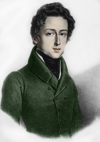 صورة لفريدريك شوبان (1810 - 1849) ، ملحن بولندي. بواسطة فنان غير معروف