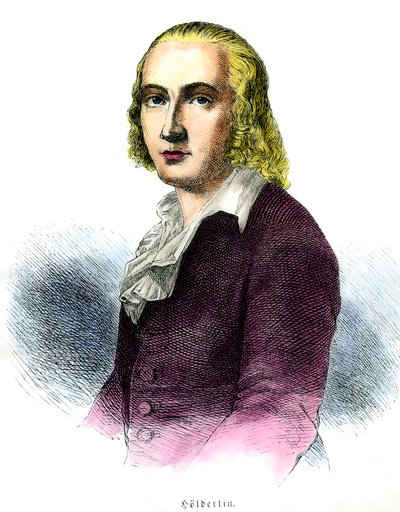 بورتريه فريدريك هولدلين (1770-1843) شاعر ألماني نقش من القرن التاسع عشر مجموعة خاصة بواسطة فنان غير معروف