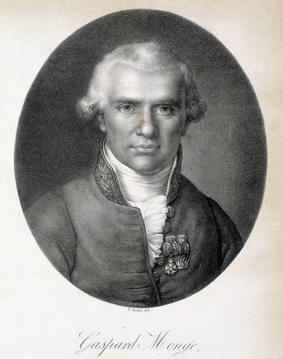 صورة لغاسبار مونج ، كونت دي بيلوس (1746-1818) ، عالم رياضيات فرنسي - نقش بواسطة فنان غير معروف