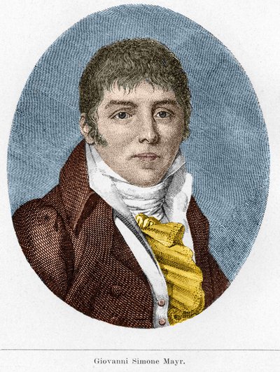 صورة جيوفاني سيموني ماير (يوهان سيمون ماير) ، الملحن الإيطالي (1763-1845) بواسطة فنان غير معروف