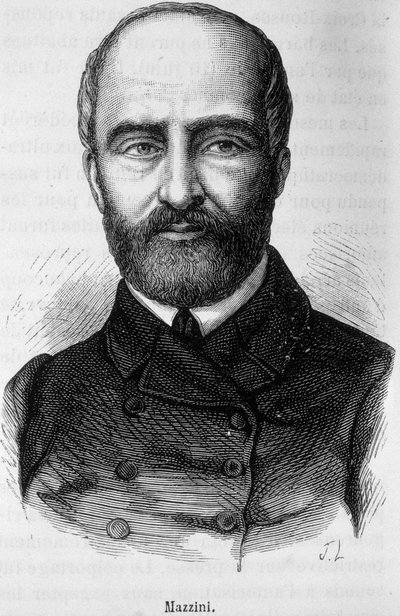 صورة جوزيبي مازيني ، وطني وثوري إيطالي (1805 أو 1808-1872) بواسطة فنان غير معروف
