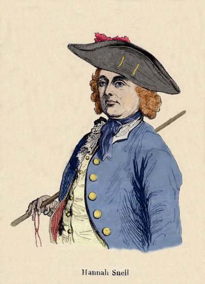 صورة هانا سنيل (1723-1792) المجندة ، كانت انكليزيًا أخذت دور الرجل ليصبح جنديًا. بواسطة فنان غير معروف