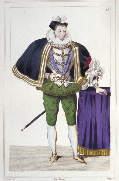 صورة لهنري الثالث (1551 - 1589) ، ملك فرنسا. نقش 1830 بواسطة فنان غير معروف