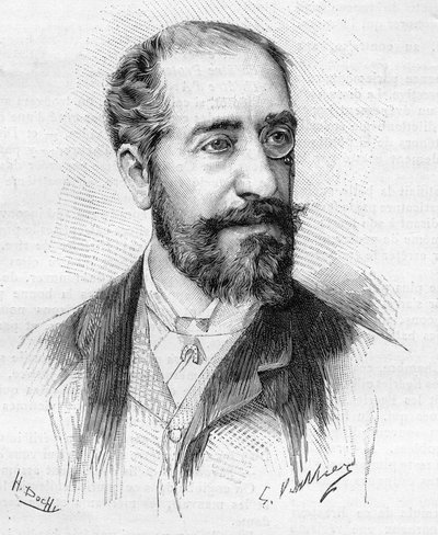 صورة لهنري دي بيني (توفي عام 1888) ، رئيس تحرير جريدة "جولوا" ، وهي صحيفة سياسية واجتماعية للمجتمع الفرنسي الثري في أواخر القرن التاسع عشر. بواسطة فنان غير معروف
