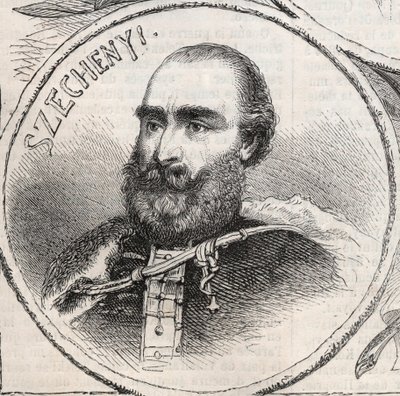صورة إستفان سيشيني (1791-1860) ، سياسي مجري - نقش من "" العالم المصور "" بواسطة فنان غير معروف
